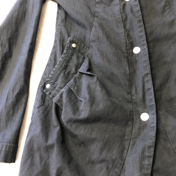 Mia Melon Black Lightweight Cotton Jacket Size Small - Picture 8 of 15